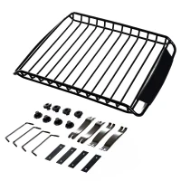 HOMCOM Autodach-Gepäckträger | Stahl | 134 x 100 x 10 cm | Schwarz(m-1)