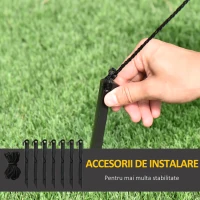 Outsunny Brad de Craciun gonflabil 247 cm cu Mos Craciun si lumini LED, decor de Craciun pentru exterior si interior cu umflator inclus(m-7)