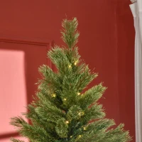 HOMCOM Pom de Craciun artificial cu ramuri realiste, 908 de varfuri si 350 de lumini LED albe calde, decor de Craciun, verde(m-8)