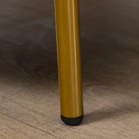 HOMCOM Stolik 2 w 1 w Stylu Industrialnym, Taca Serwująca + Stolik Pomocniczy, 1 Półka, Stal, Złoto + Czarny(m-9)