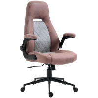 Vinsetto Scaun de birou din piele PU, reglabil pe inaltime, functie de inclinare, roti pivotante, gri deschis, 67 x 70 x 114-124 cm(m-11)