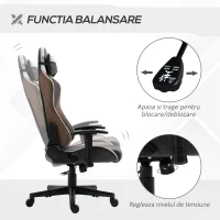 Vinsetto Scaun Gaming Racing 360° – Rabatabil, Pivotant & Tetiera(m-5)