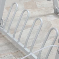 HOMCOM Estendal Elétrico Dobrável de 2 Níveis 210W Secador de Roupa com Suporte para 2 Sapatos 66x64x101cm Prata(m-9)