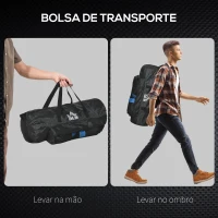 HOMCOM Saco de Boxe Profissional Puching Bag com Luvas de 8 oz Gancho e Bolsa de Armazenamento Saco de Areia de Treinamento para Adultos e Adolescentes Ø25x102 cm Azul(m-6)