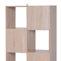 HOMCOM Librarie Raft 4 Niveluri Culoare Lemn Natural 61,5x29,5x122,5cm(m-9)