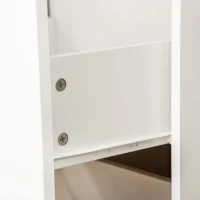 Vinsetto Bloco de Gavetas de Escritório Móvel Auxiliar para Arquivos com 2 Gavetas Fechadura 2 Chaves 5 Rodas e 2 Freios para Estúdio Escritório Dormitório 43x45x72cm Branco(m-8)