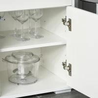 HOMCOM Dulapior Multifunctional 2 Sertare si 2 Dulapioare Deschidere prin Presiune(m-9)