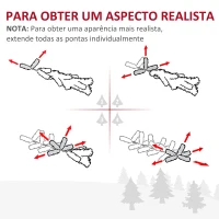 HOMCOM Árvore de Natal Artificial 180cm Ignífugo com 390 Ramos de PVC e Suporte de Metal Decoração de Natal para Interiores Rosa(m-5)