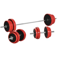 Homcom Set Haltere 65 kg – Reglabile pentru Antrenament Total(m-1)