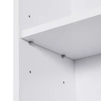 HOMCOM biblioteca din lemn, cu raft, 40x24x61 cm, alba(m-7)