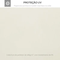 Outsunny Toldo de Substituição 4x3m para Pérgola de Jardim 2 Níveis Respirável com 8 Orifícios de Drenagem Cobertura Superior de Substituição para Pérgola Exterior Bege(m-4)