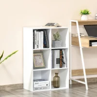Homcom Biblioteca Alba – 6 Compartimente Cub 91,5×29,5×61,5 cm(m-4)