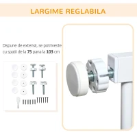 PawHut Poarta Siguranta Reglabila 75‑103 cm(m-6)