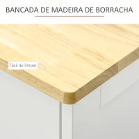 HOMCOM Aparador de Cozinha com 3 Gavetas 3 Portas e Prateleiras Ajustáveis Móvel Auxiliar de Armazenamento 101x40x85cm Branco(m-6)