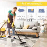 HOMCOM Tapete de Sala de Estar Moderno 230x160cm Tapete Geométrico com Base Antiderrapante Multicor(m-7)
