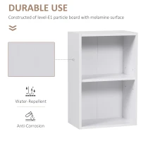 HOMCOM biblioteca din lemn, cu raft, 40x24x61 cm, alba(m-6)