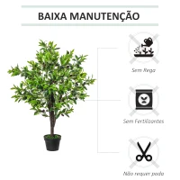 Outsunny Planta Artificial com Altura 120cm Oliveira Artificial com 1080 Azeitonas Folhas Realistas e 108 Frutos Decoração Verde(m-6)