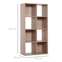 HOMCOM Librarie Raft 4 Niveluri Culoare Lemn Natural 61,5x29,5x122,5cm(m-3)