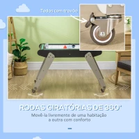 HOMCOM Mesa de Jogos 6 em 1 com Rodas Bilhar Matraquilho Ping Pong Lançamento de Anéis Hóquei com Bastão e Hóquei com Discos 120x88x79cm Multicor(m-5)