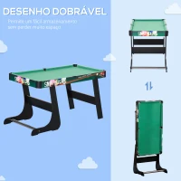 HOMCOM Mesa de Jogos 6 em 1 Dobrável Bilhar Matraquilho Ping Pong Lançamento de Anéis Hóquei com Bastão e Hóquei com Discos 118x104x71cm Multicor(m-5)