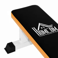 HOMCOM Fitness Flat Bench-Black/Orange(m-7)