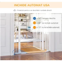 PawHut Poarta Siguranta Reglabila 75‑103 cm(m-5)