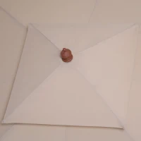 Outsunny Umbrela de Soare de Gradina Acoperis Dublu , Bambu si Poliester,Crema, 3x3m(m-9)