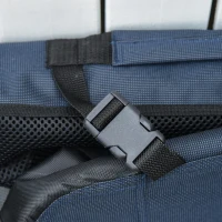 PawHut Transportadora para animais deestimação Portátil e Transpirável Dobrável com Almofada 3 Portas e Janela de Malha 2 Bolsos 80,5x57x57cm Azul Escuro(m-9)