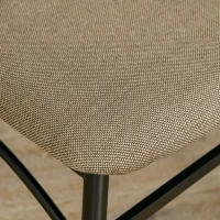 HOMCOM Conjunto de Sala de Jantar 3 Peças Conjunto 1 Mesa 74x74x76cm e 2 Cadeiras 42x50x91,5cm com Pés de Aço Estilo Moderno para Cozinha Marrom e Preto(m-8)