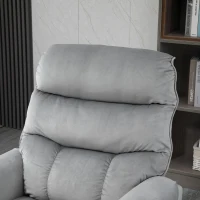 HOMCOM Poltrona de Massagem Relax Poltrona Levanta Pessoas com Reclinação Elétrica em até 135° com Controle Remoto e 8 Zonas de Massagem Estofado em Veludo e Acolchoada 79x97x103cm Cinza(m-9)