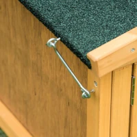 PawHut Solid Wood Rabbit Hutch Pet House Outdoor Water-Resistant W/ Ramp Openable Roof(m-8)