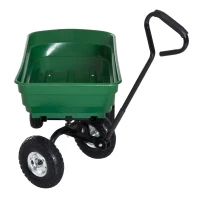 Durhand Carucior cu Remorca Manuala de Gradina, Verde, Negru, 108x50x84cm(m-9)