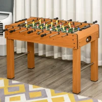 HOMCOM 1.2m/48" Wooden Soccer Foosball Table Heavy Duty for Arcades ,Pub, Game Room,8 Rods,2 Balls(m-2)