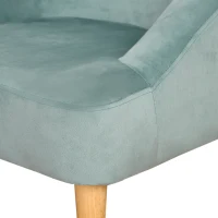 HOMCOM Fotel dla dzieci z podnóżkiem dla dzieci od 3 do 5 lat Uroczy design w aksamicie 51 cm x 51 cm x 50 cm Zielony(m-9)