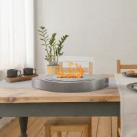 HOMCOM Fireplace Ethanol Fireplace Ventless Real Flame 0.6L Burner(m-2)