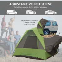 Outsunny Lightweight 4-5 Person Vehicle Side Camping Tent for SUVs, CUVs, Minivans W/ Mesh Window and Door, Storage Bag, Carrying Bag(m-6)
