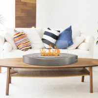 HOMCOM Fireplace Ethanol Fireplace Ventless Real Flame 0.6L Burner(m-10)