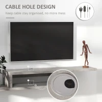 HOMCOM Mobilier Sub TV cu Design Modern Suspendat pe Perete Gri Ciment(m-5)