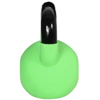 HOMCOM Pesa Rusa de 12 kg de Hierro Fundido con Revestimiento de Neopreno para Entrenamiento de Fuerza 20x13x23 cm Verde(m-8)