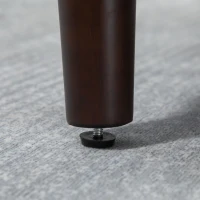 HOMCOM Scaun modern tapitat , fotoliu din lemn natural, scaun de sufragerie cu picioare din lemn de cauciuc si captuseala groasa, albastru(m-7)