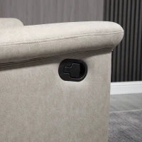 HOMCOM Fotoliu rabatabil manual, captusit, canapea de o persoana cu suport pentru picioare si cadru de otel pentru sufragerie dormitor TV jocuri(m-7)