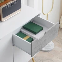 HOMCOM Dulap modern pentru depozitare, dulap decorativ cu sertar, 2 usi pentru dormitor, living, hol, gri deschis(m-9)