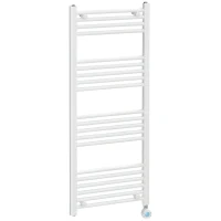 HOMCOM Badezimmerheizung, 24/7-Programmierung, 4 Modi, Überhitzungsschutz, 50 cm x 129 cm, Weiß(m-11)