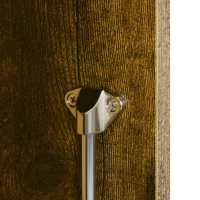 HOMCOM Birou montat pe perete , suspendat, masa pliabila,cu rafturi de depozitare pentru spatii mici, maro rustic(m-8)