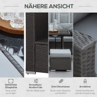 Outsunny poly-rotan zitset 10-delige zitgroep tuinset bankstel tuinmeubelen(m-7)