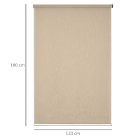 HOMCOM WiFi Smart Roller Blinds Work with TUYA App, Window Shade with Rechargeable Battery, Electric Shades Blind Easy Fit Home Office Living Room Bathroom Kitchen, Brown, 120cm x 180cm(m-3)