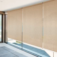 HOMCOM WiFi Smart Roller Blinds Work with TUYA App, Window Shade with Rechargeable Battery, Electric Shades Blind Easy Fit Home Office Living Room Bathroom Kitchen, Brown, 120cm x 180cm(m-10)