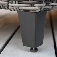 Outsunny tuinligstoel ligstoel 5-traps verstelbaar tuinmeubel staalgrijs(m-8)