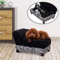 PawHut hondenbank hondenzetel met opbergruimte katten sofa hondenbed huisdier met kussen(m-10)