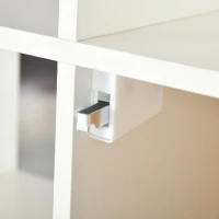 HOMCOM Dulap TV modern cu dulap de perete, centru de divertisment cu rafturi de depozitare pe perete pentru living dormitor, alb si maro deschis(m-9)